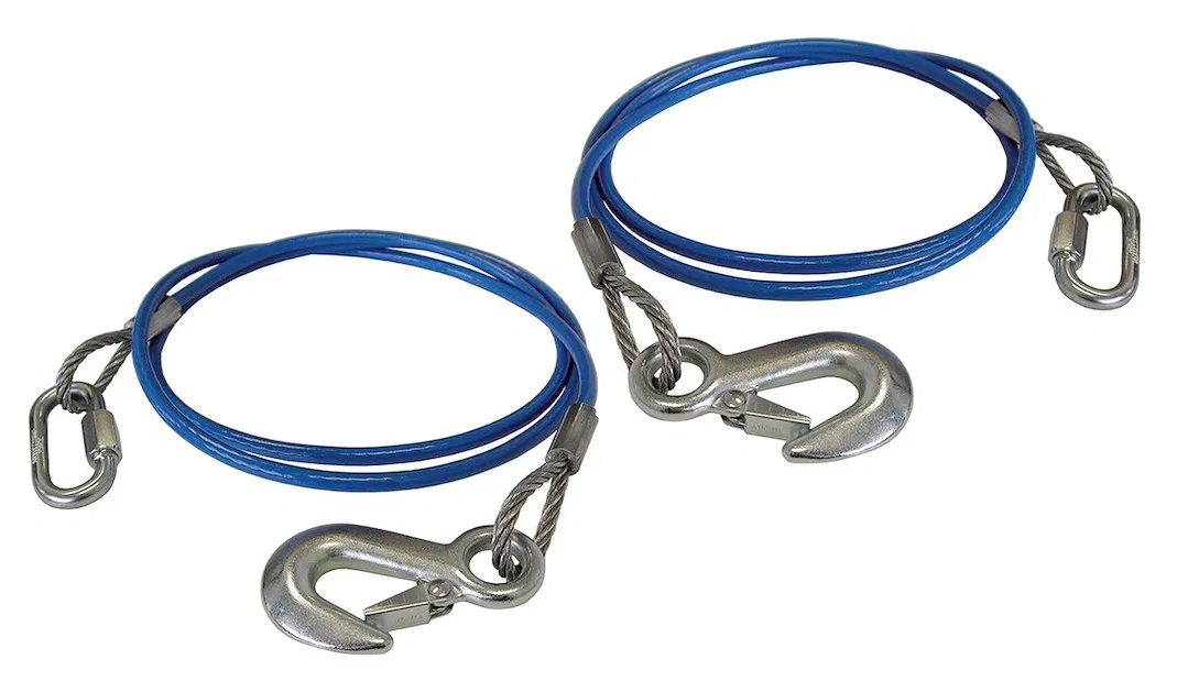 645-76 – ROADMASTER Trailer Safety Cable, 6000 Pound Rated 76 Inch Length Galvanized Steel With Single Snap Hook Set ...